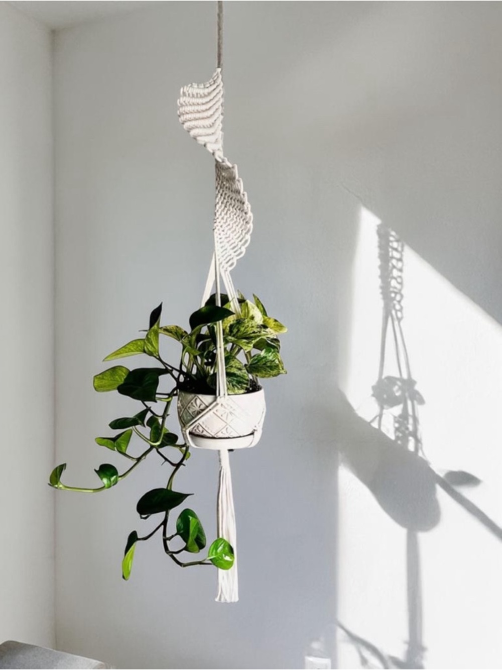 HANDMADE MACRAME PLANT HANGER\BOHO HOME DECOR | MODERN HANGING PLANT HOLDER